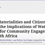 New Publication: Harris & Rodina: Water Materialities and Citizen Engagement