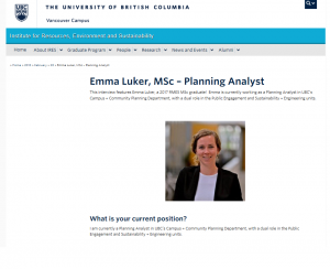 INTERVIEW WITH EMMA LUKER, EDGES ALUMNI AND PLANNING ANALYST