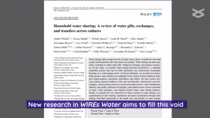 NEW PUB: WUTICH ET AL.: HOUSEHOLD WATER SHARING: A REVIEW OF WATER GIFTS, EXCHANGES, AND TRANSFERS ACROSS CULTURES